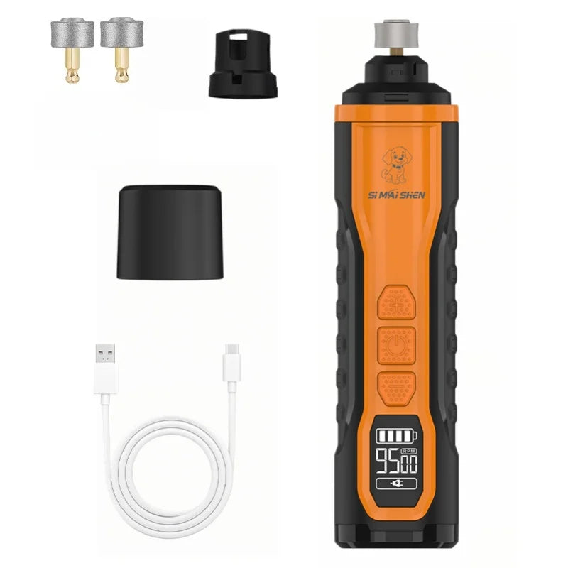 Rechargeable Pet Nail Grinder with LED Light & 5 Speed Settings