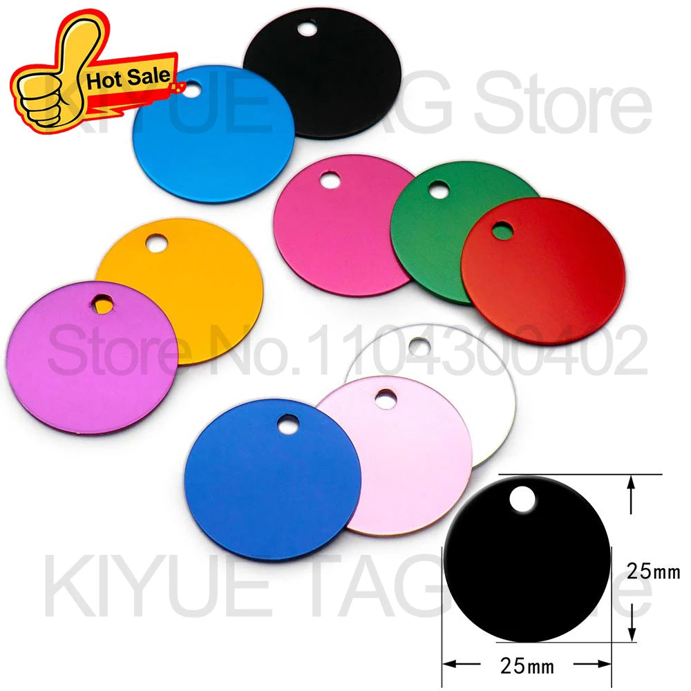 Personalised Aluminium Pet ID Tags – Pack of 100