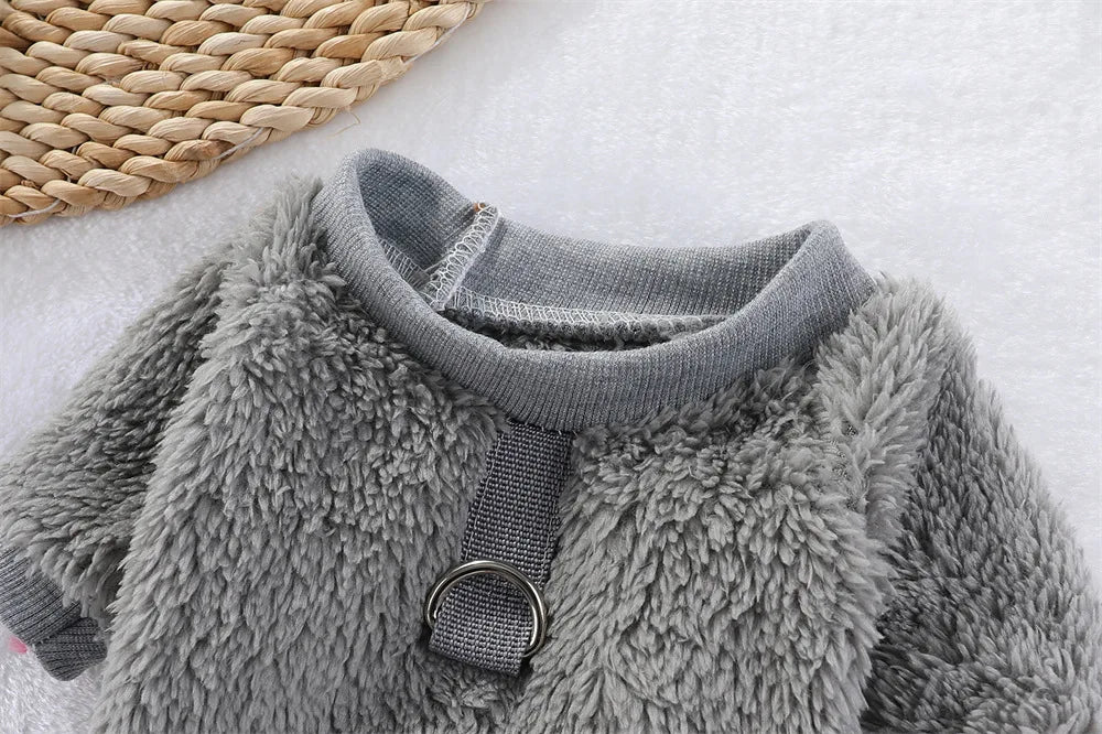 Plush Pet Sweatshirt for Cats & Small Dogs