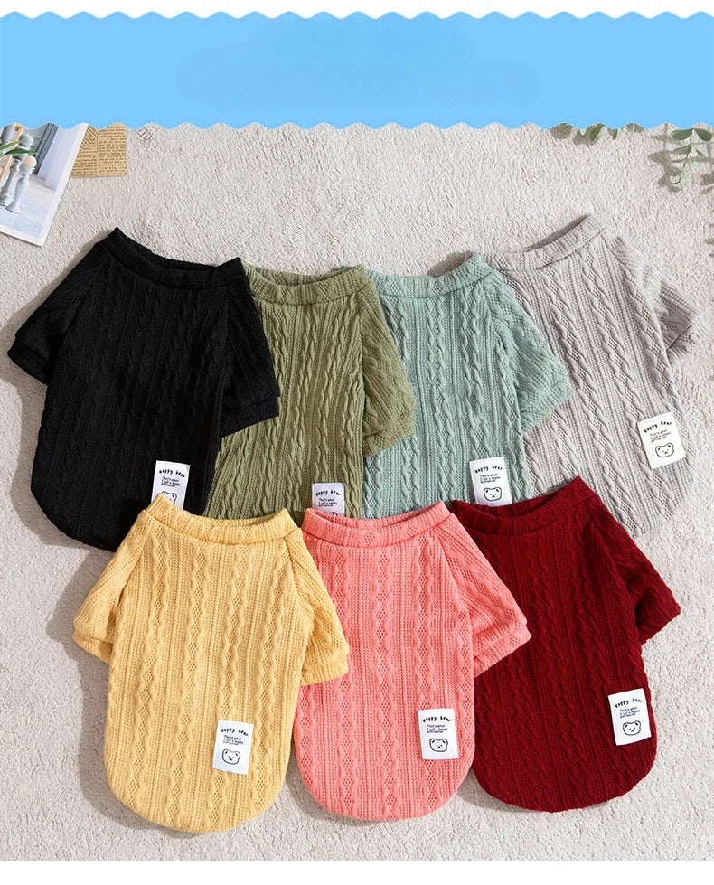 Knitted Dog Sweater for Autumn and Winter