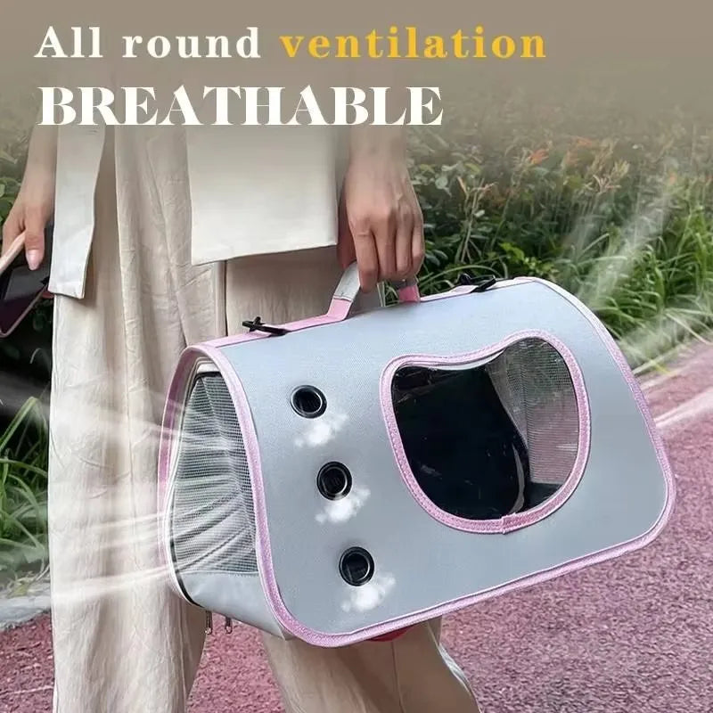 Portable Foldable Pet Carrier Backpack for Small Dogs & Cats — Lightweight & Breathable Travel Bag
