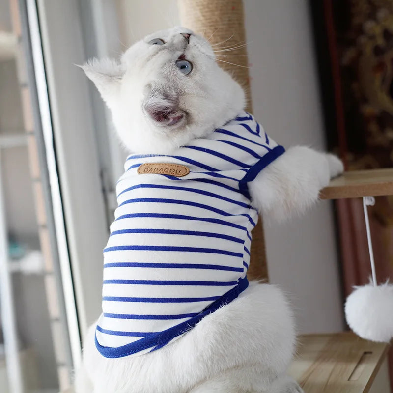 Classic Stripe Sleeveless Vest for Cats & Small Dogs