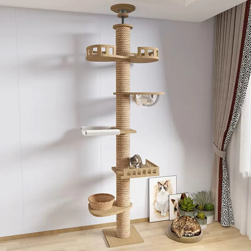 Adjustable Floor-to-Ceiling Cat Tree