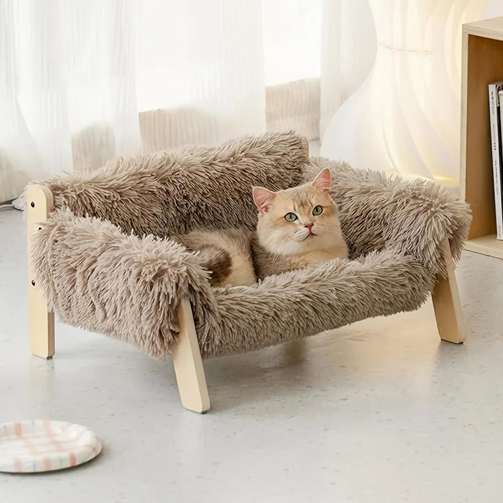 Raised Plush Pet Sofa Bed