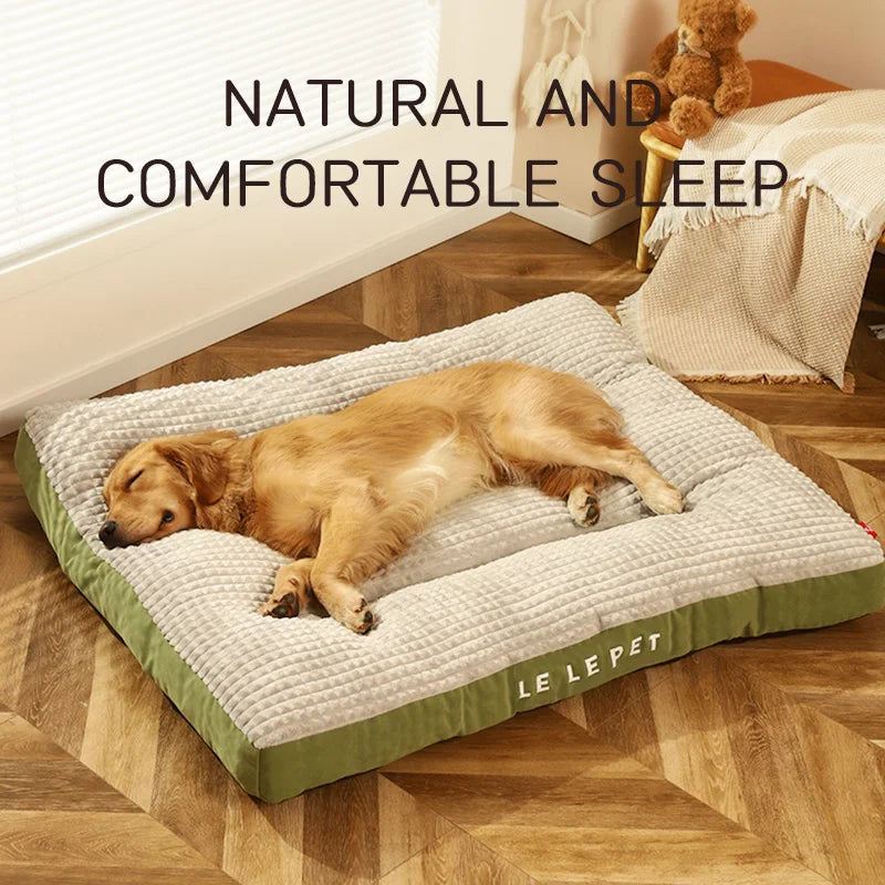 Fleece Dog Bed Mat with Detachable Cushion – Warm Washable Sleeping Pad for Small, Medium & Large Dogs