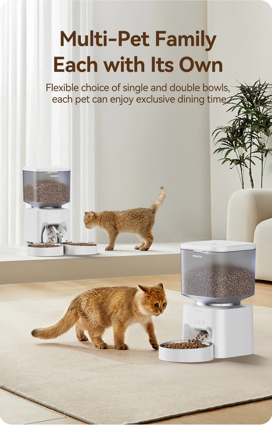 4.5L Smart Wi-Fi Automatic Pet Feeder with App Control