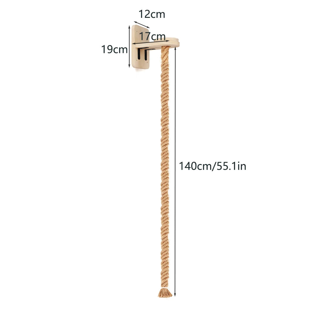 Wall-Mounted Cat Climbing Shelf & Hammock Set