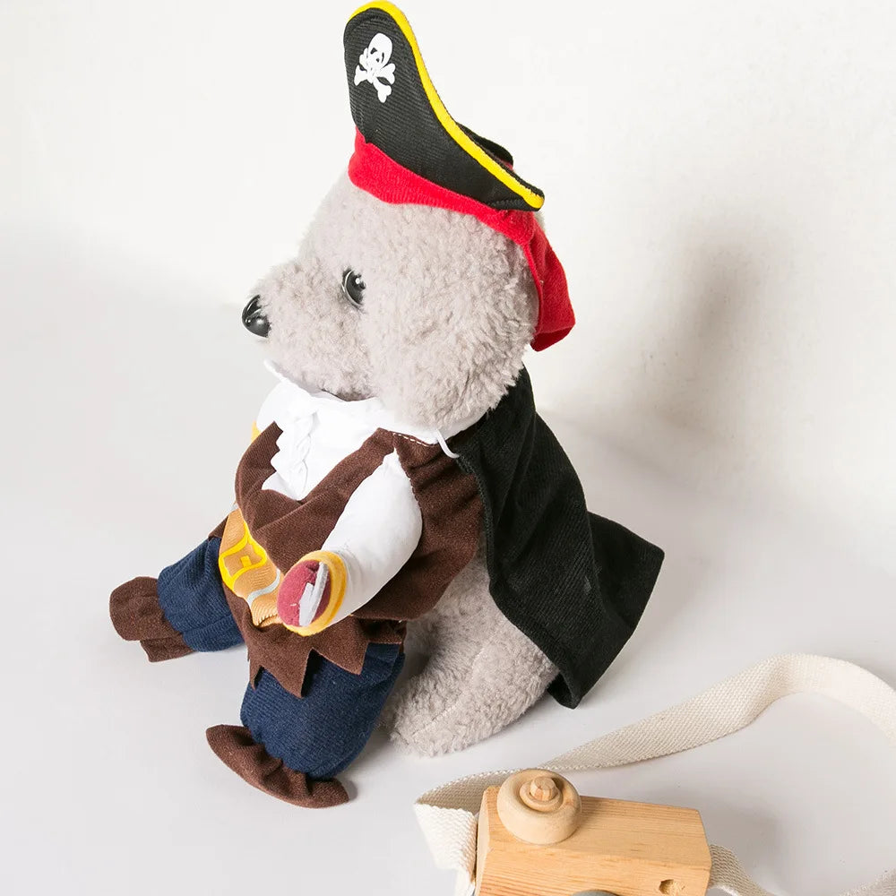 Pirate Costume Suit with Hat for Cats & Dogs