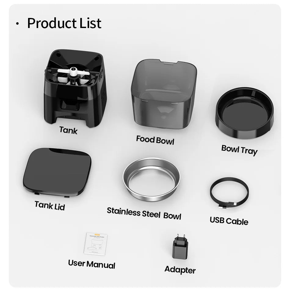 Smart Automatic Pet Feeder & Kibble Dispenser — Button Version