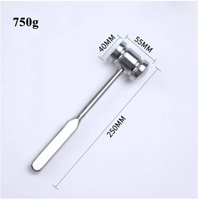 Double-Headed Veterinary Bone Hammer - Stainless Steel Professional Tool