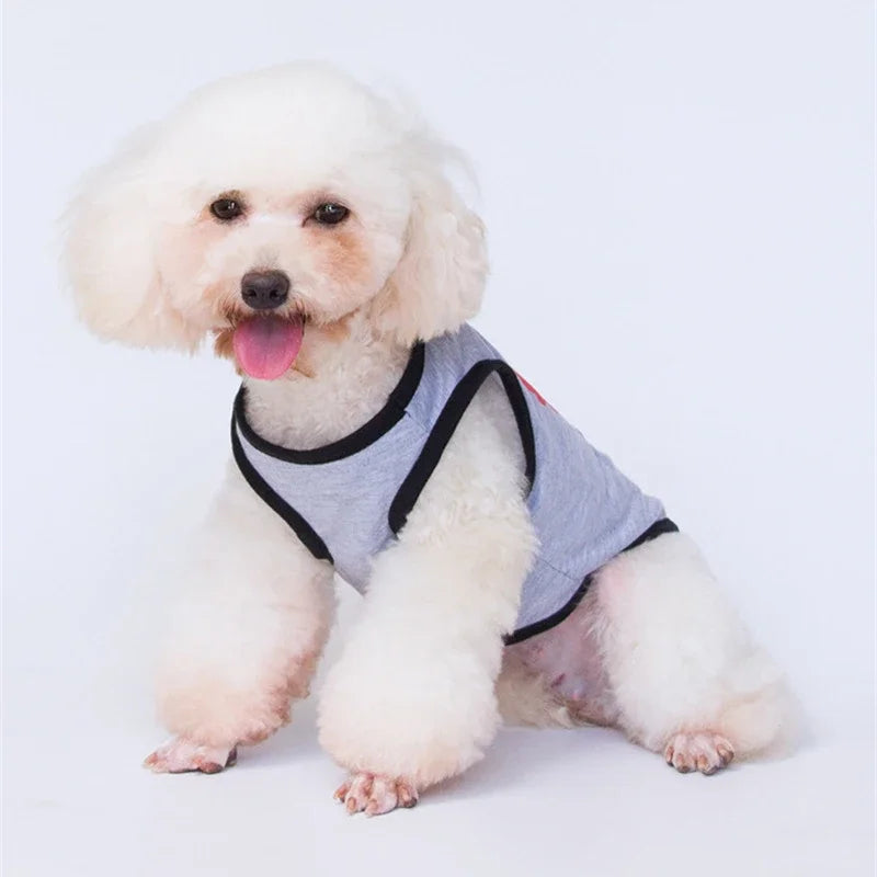 Printed Sleeveless Vest for Cats & Small Dogs