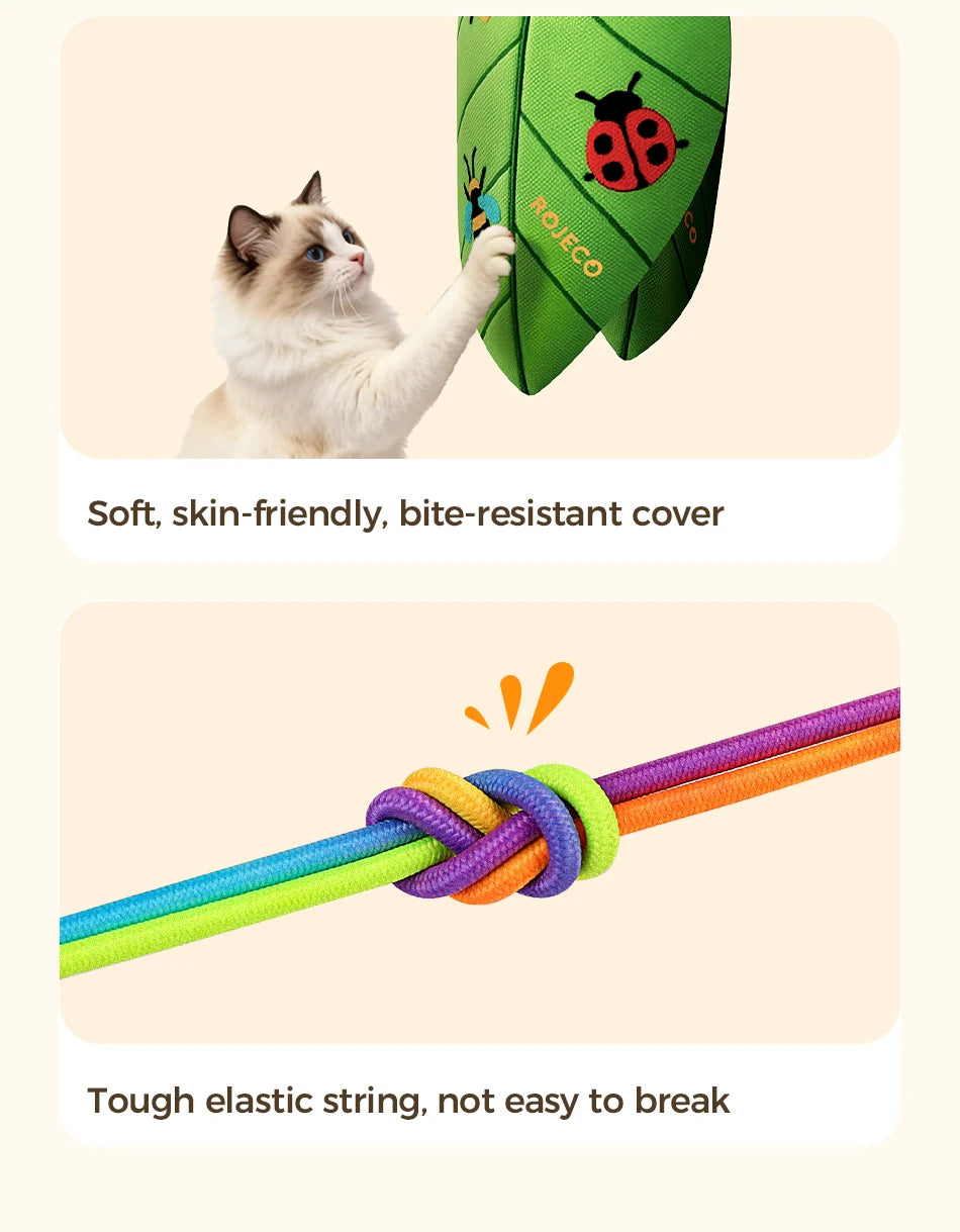 Jouet pour chat cache-cache électrique avec laser et plume suspendue