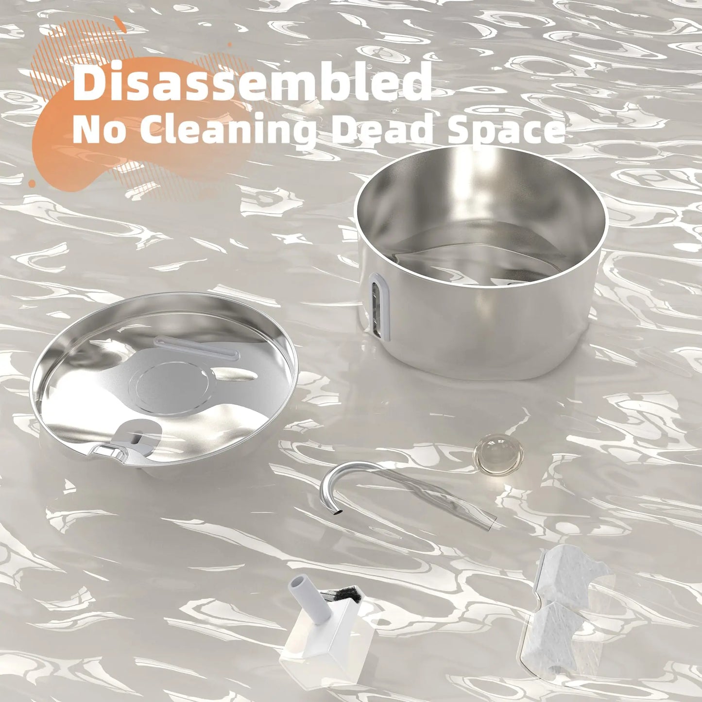 2.2L Stainless Steel Silent Pet Water Fountain — Dual Style with Filter & Sensor Options