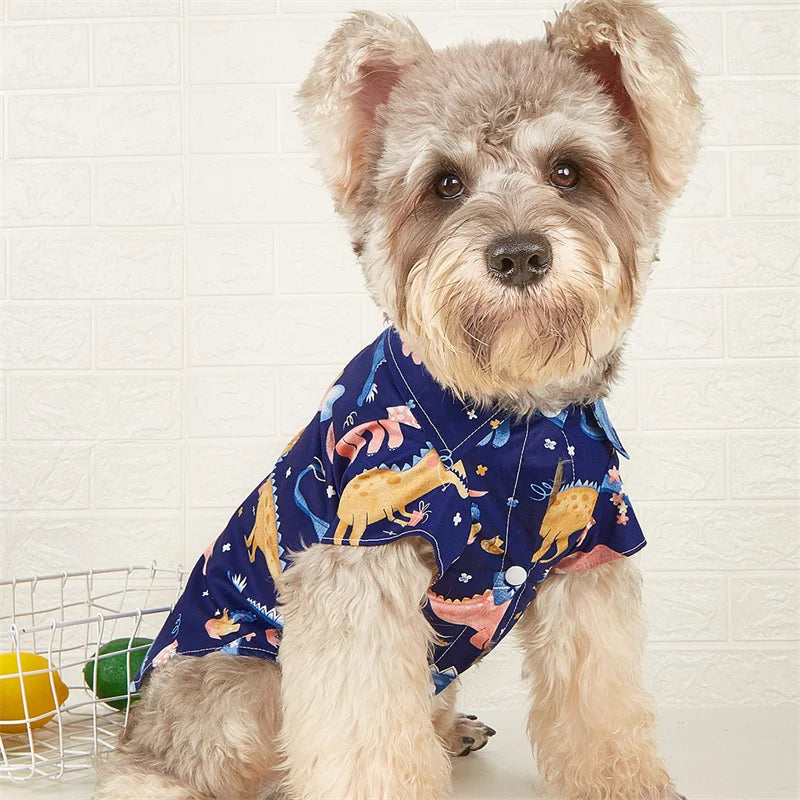 Cartoon Print T-Shirt for Cats & Small Dogs