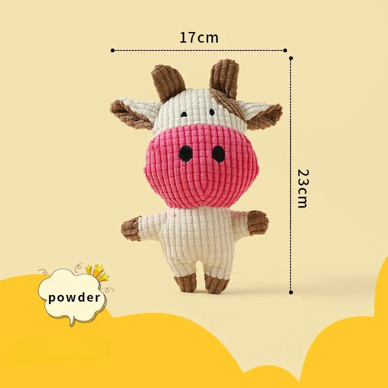 Plush Animal Dog Toy – Bite-Resistant Squeaky Comfort Toy