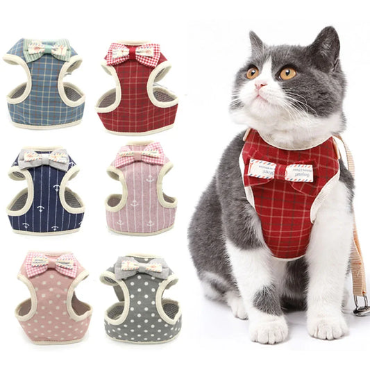 Nylon Mesh Cat & Small Dog Harness Set