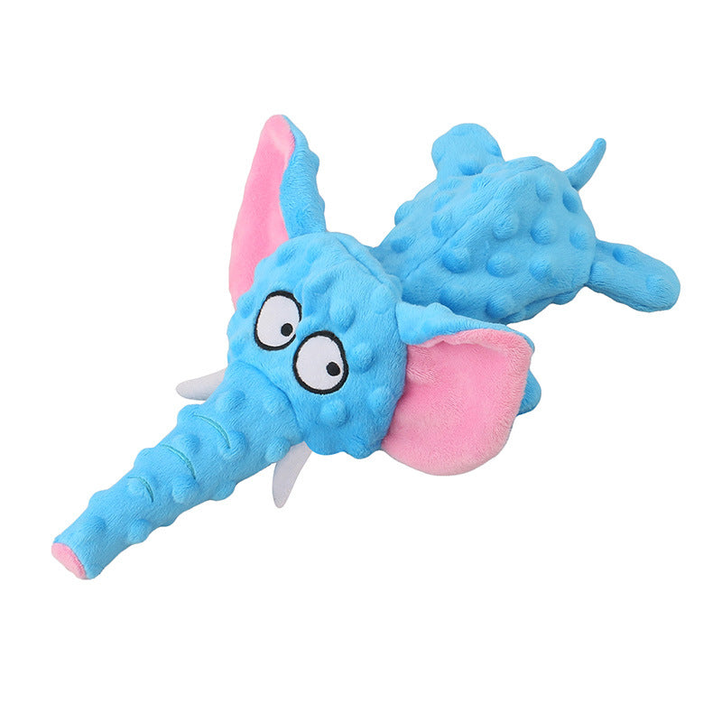 Jouet pour chien en peluche éléphant couineur avec papier froissé