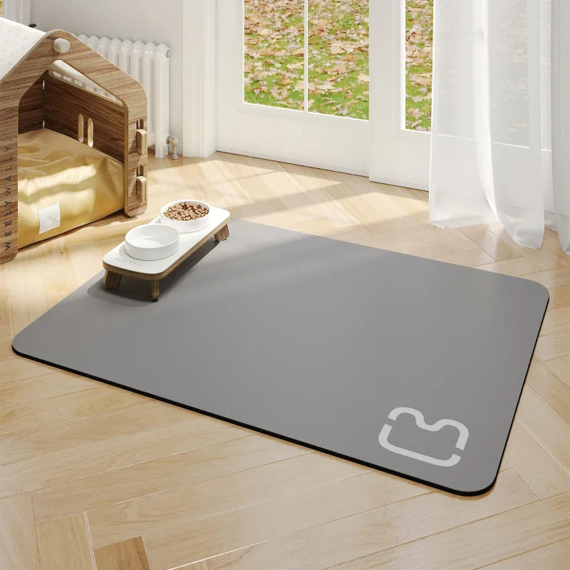 Absorbent Pet Feeding Mat with Waterproof Backing