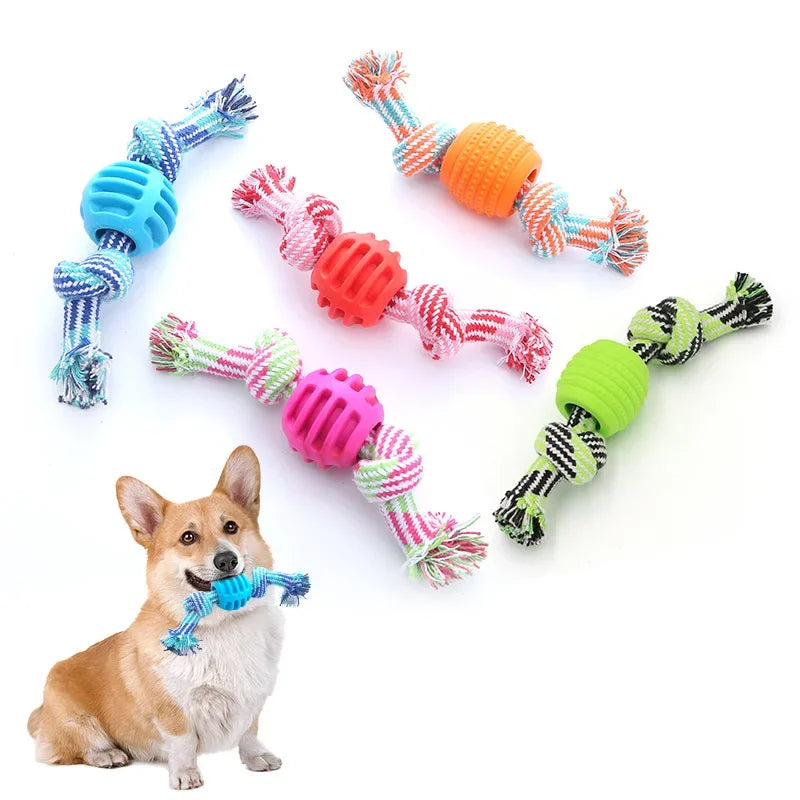 Cotton Rope Ball Dog Toy - Teeth Cleaning