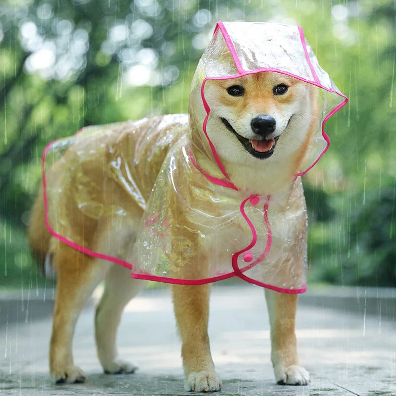 Transparent Waterproof Raincoat for Small & Medium Dogs
