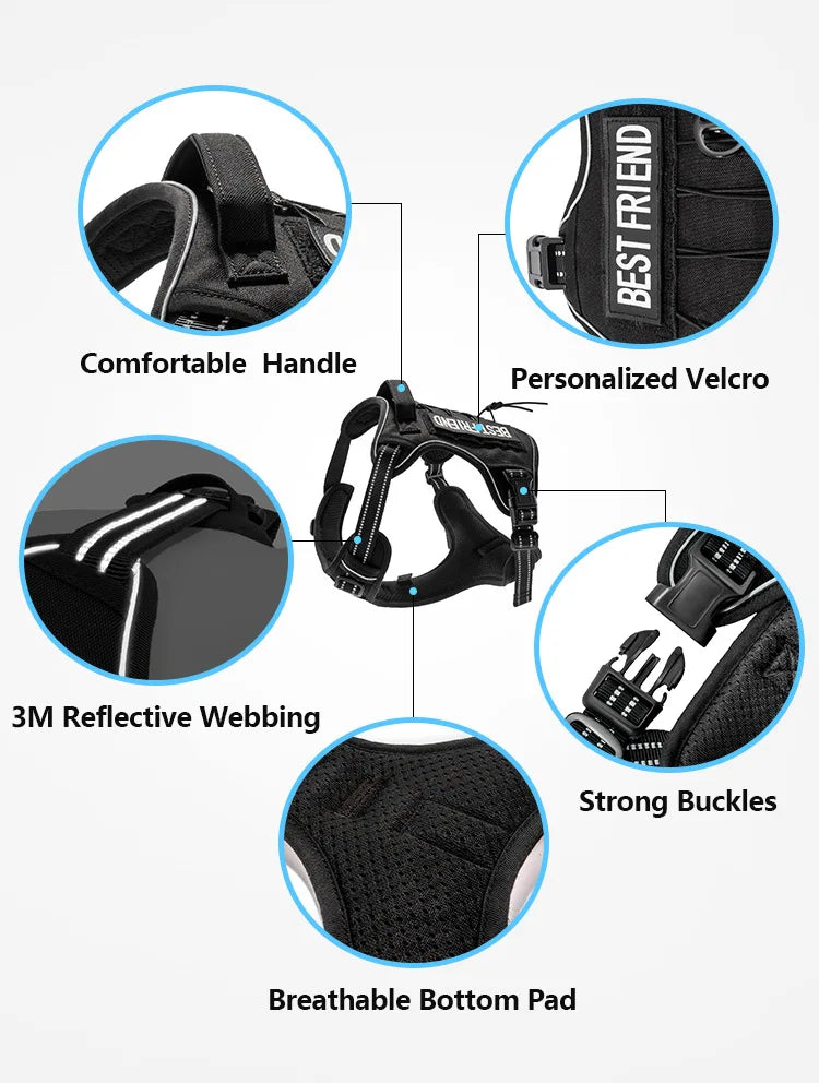 Tactical Military Training Dog Harness Vest