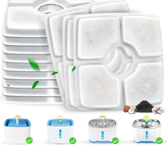 Replacement Filter Set for Square 84oz Pet Water Fountains - Complete Filtration System