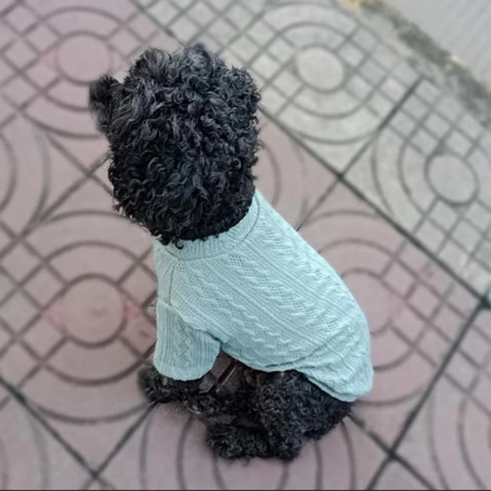 Long-Sleeve Knitted Pullover Sweater for Cats & Small Dogs