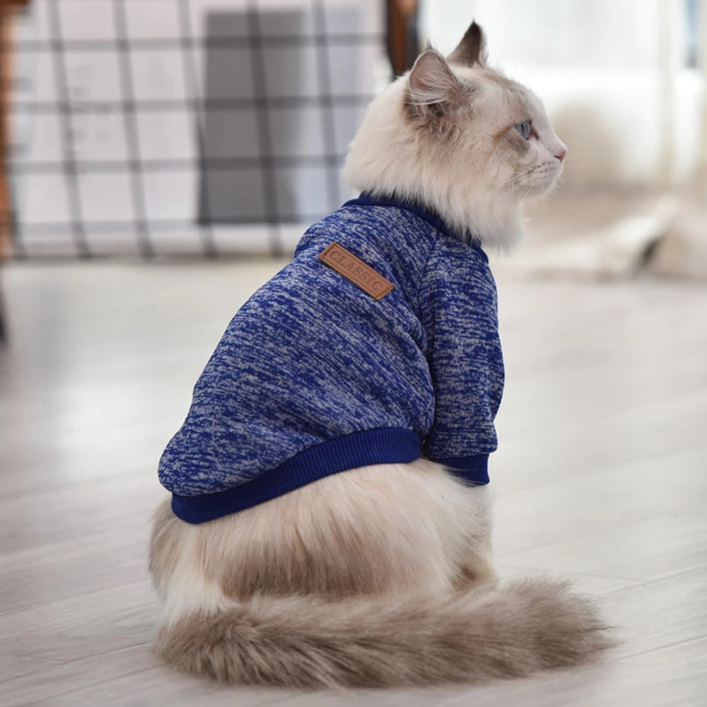 Non-Hair-Sticking Pet Hoodie for Cats & Small Dogs