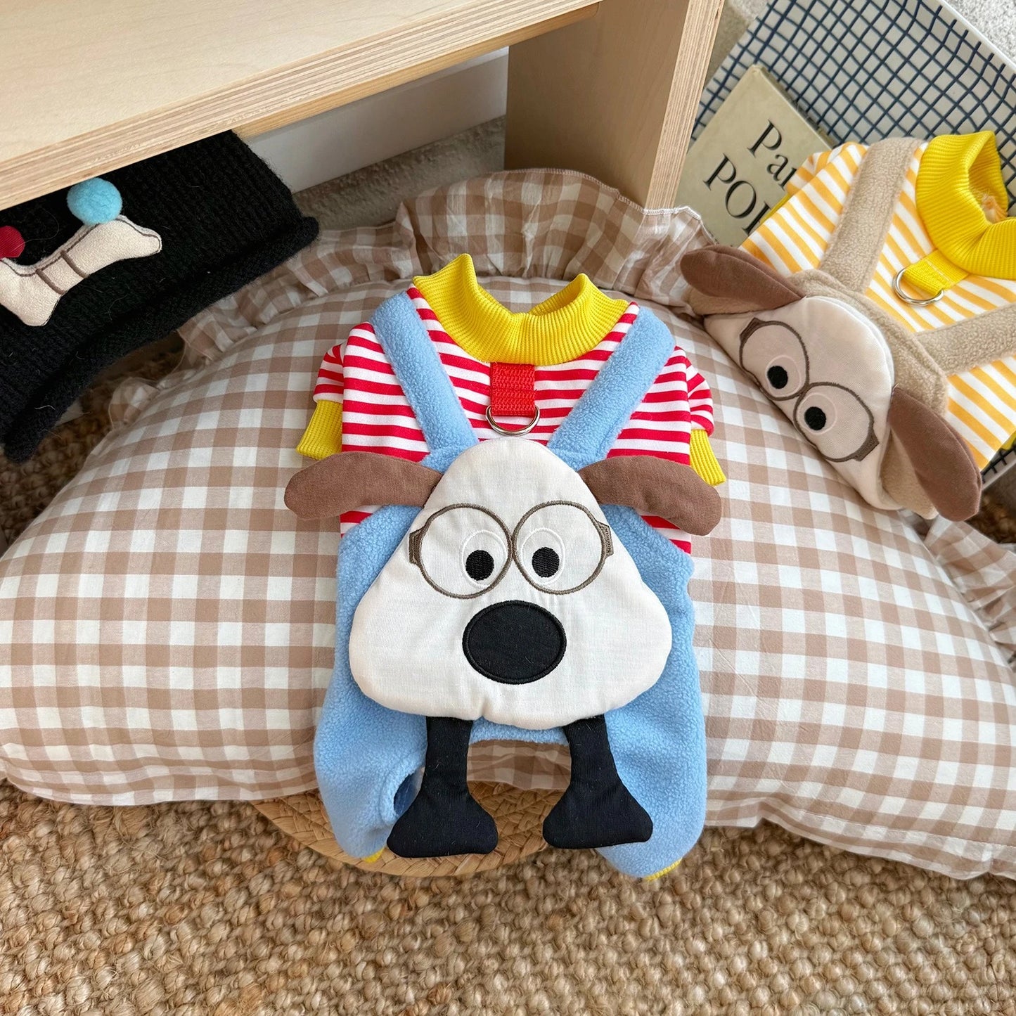 Combinaison-Pyjama en Polaire avec Capuche pour Chiens et Chiots de Petite et Moyenne Taille