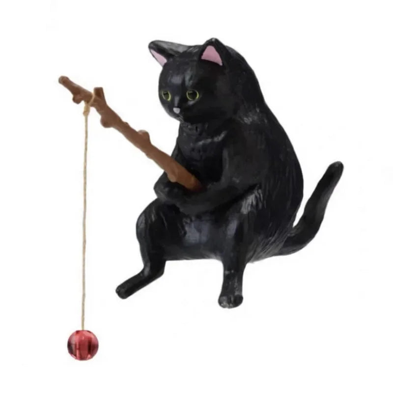 Fishing Cat Aquarium Decoration Ornament