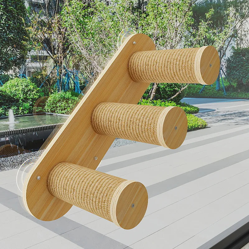 Cat Window Perch – Wooden Capsule Hammock Bed with Suction Cups