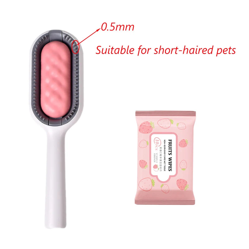 Double-Sided Pet Grooming Brush & Hair Removal Comb
