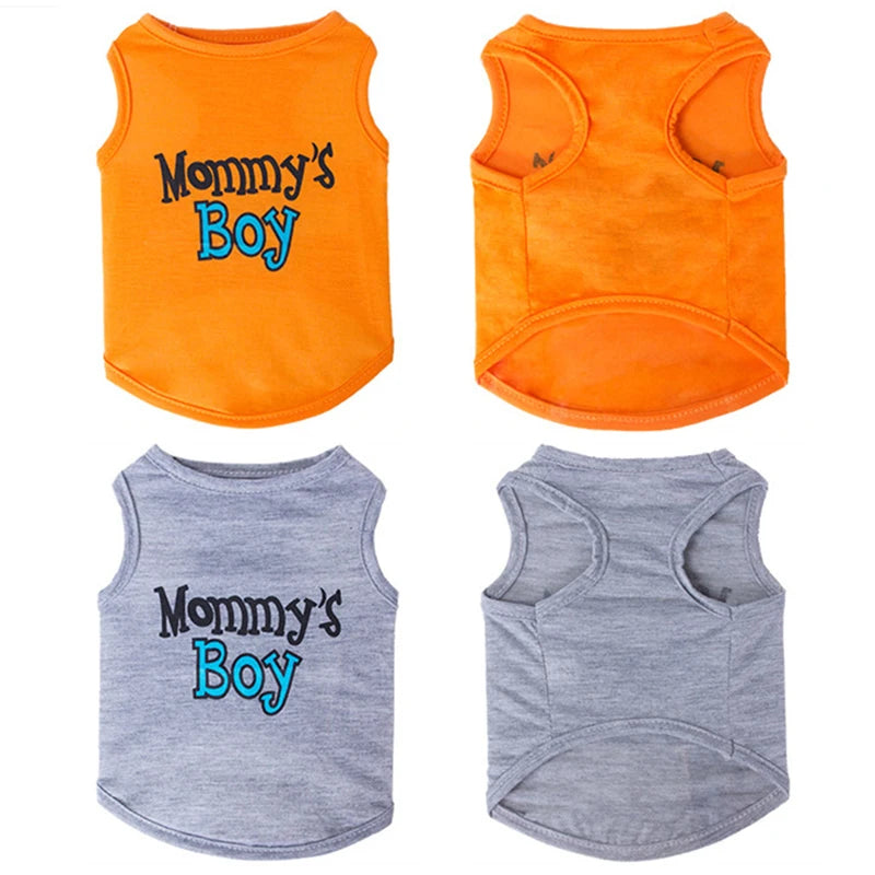 Letter Print Sleeveless Vest for Small Dogs