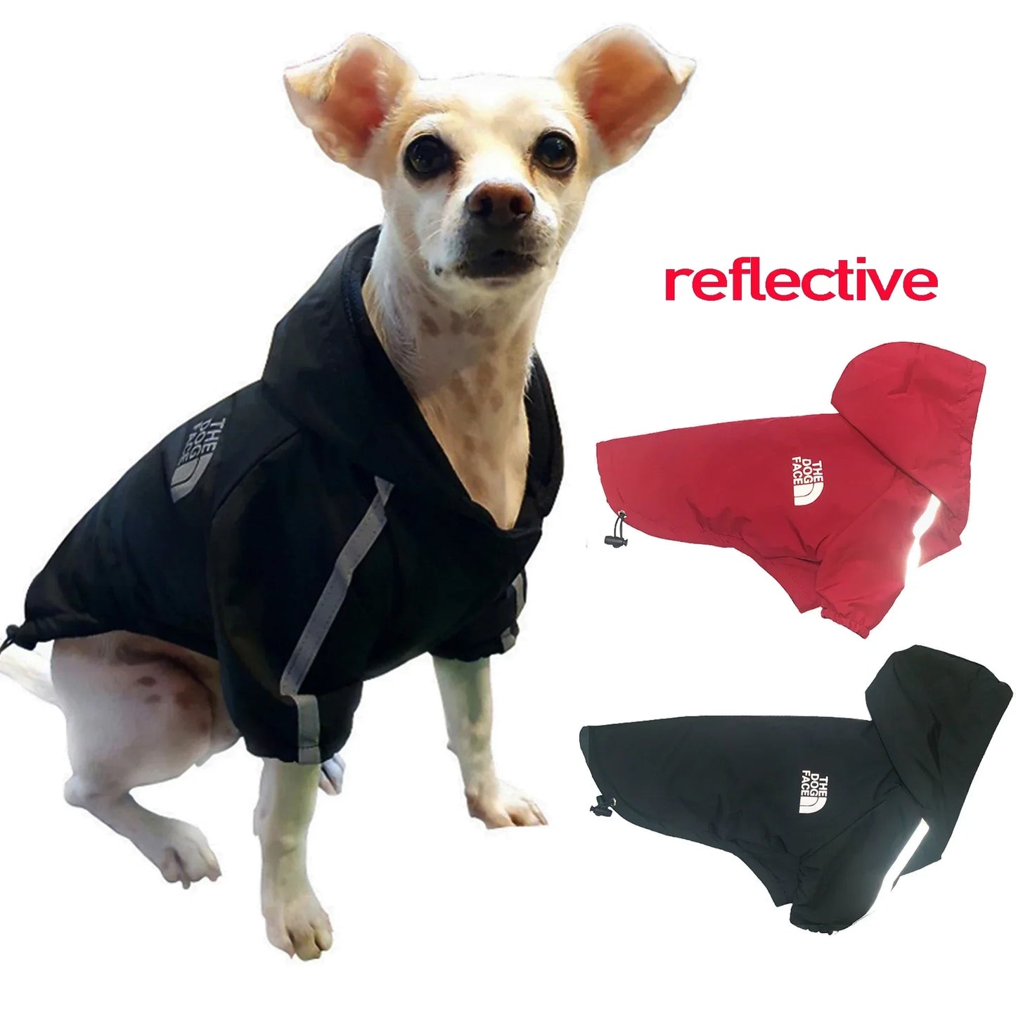 Manteau imperméable à capuche pour chien
