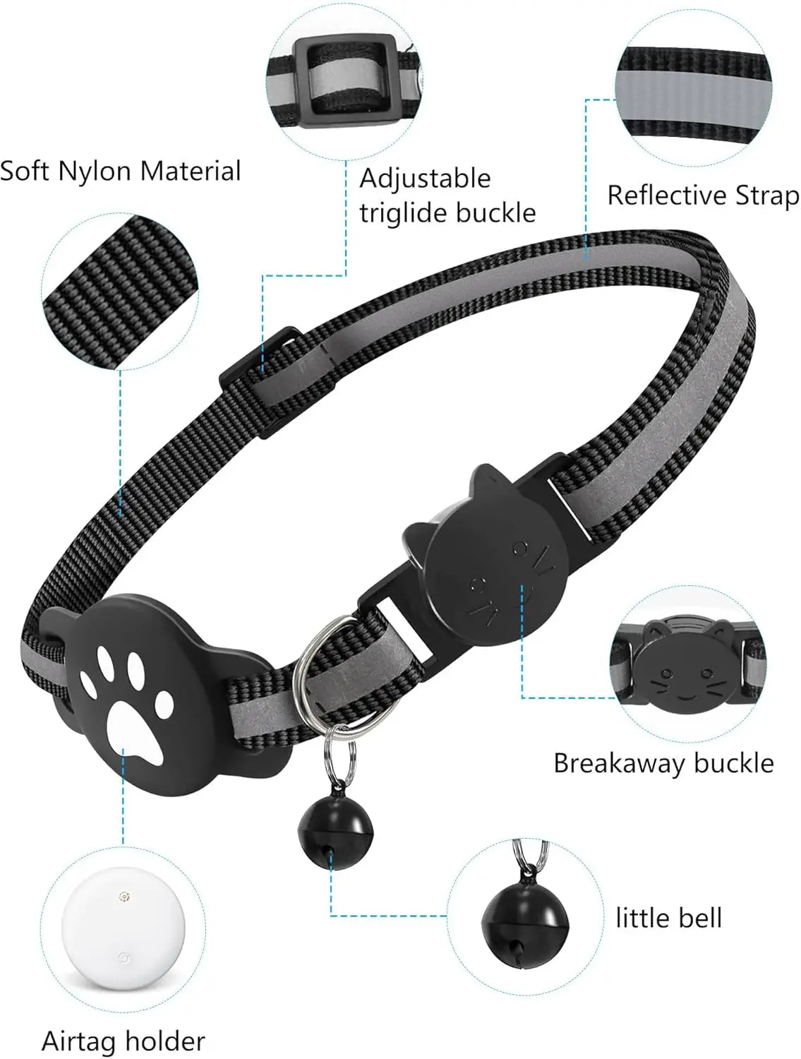 Google Find My Pet Collar Tracker for Android — IP68 Waterproof, No Subscription