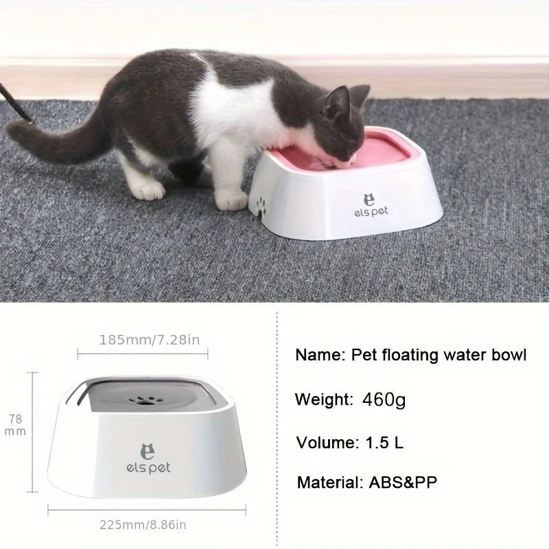 Gamelle d'eau anti-débordement pour chien à débit lent - Gamelle d'eau anti-éclaboussures pour animaux de compagnie de 1,5 L