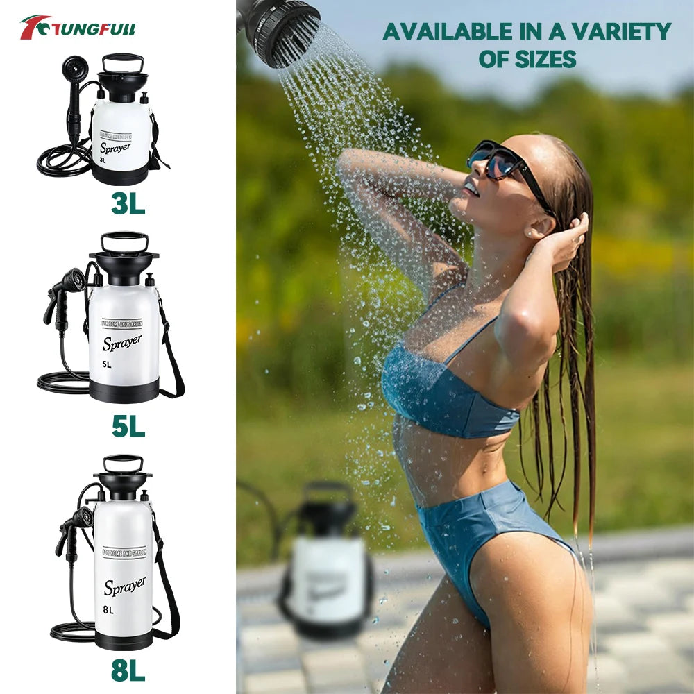 Portable Manual Camping Shower Pump with 3m Hose