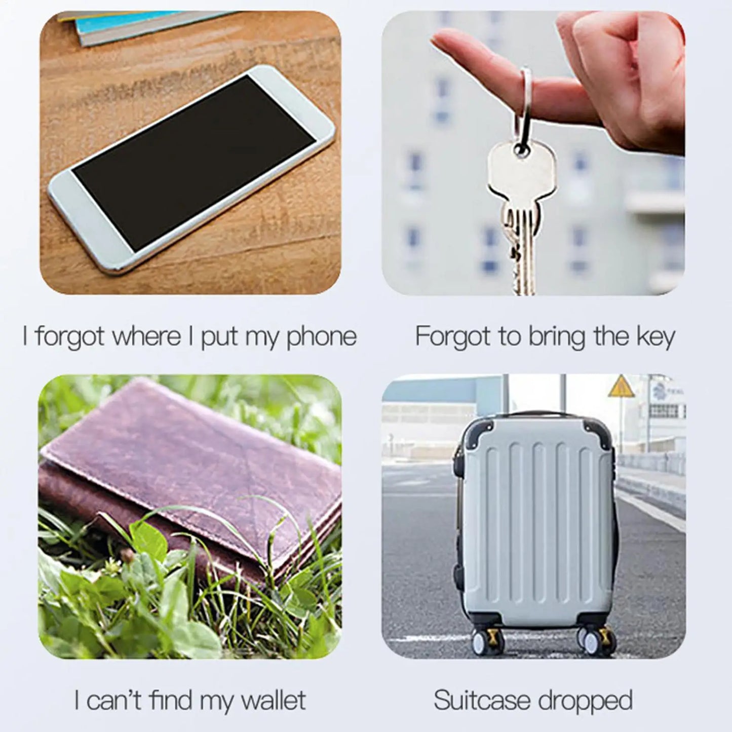 Round Bluetooth Anti-Lost Tracker Tag for Pets, Keys & Bags