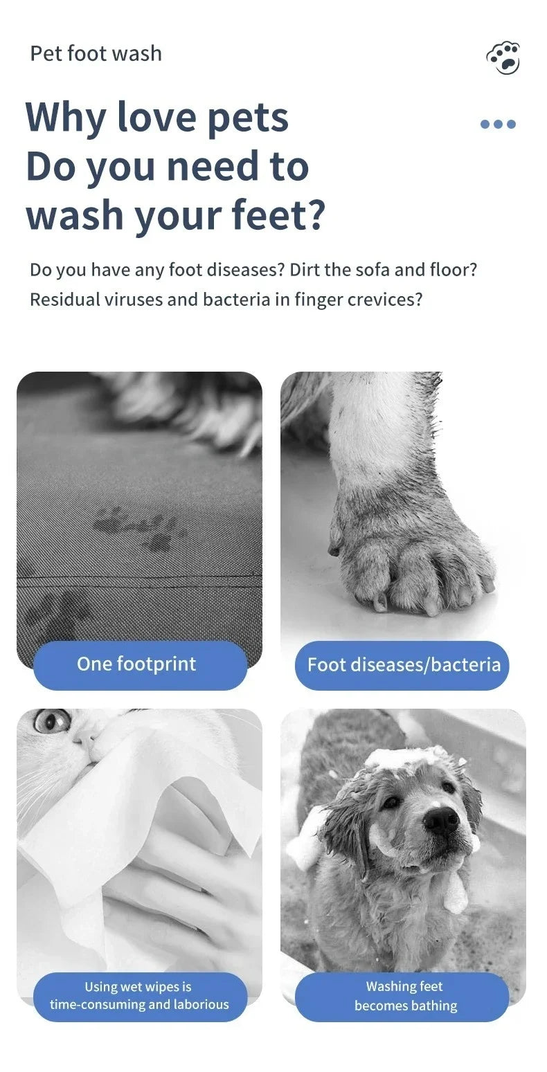 Portable Electric Pet Paw Cleaner | Low Noise & Waterproof