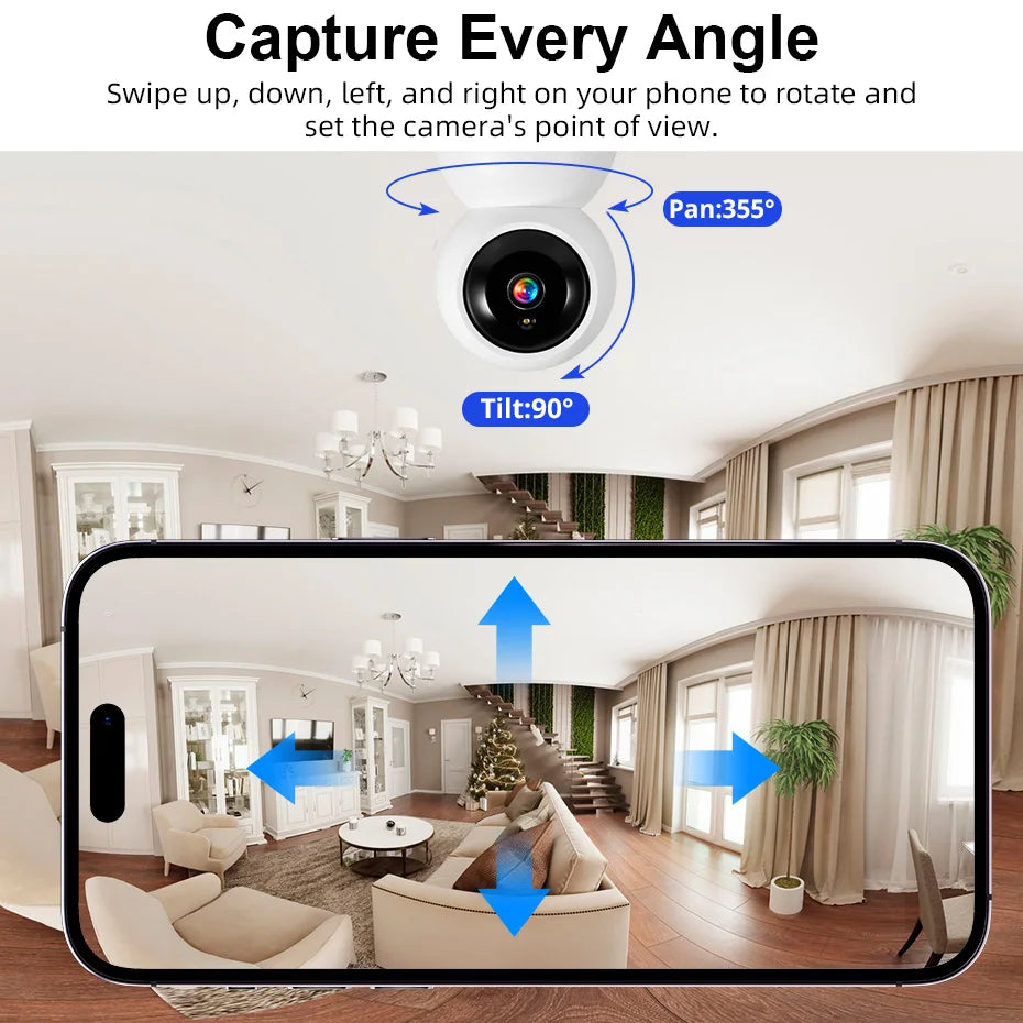 Smart WiFi Pet Camera with AI Tracking & Night Vision