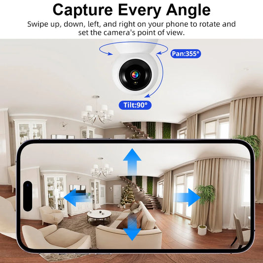 Smart WiFi Pet Camera with AI Tracking & Night Vision