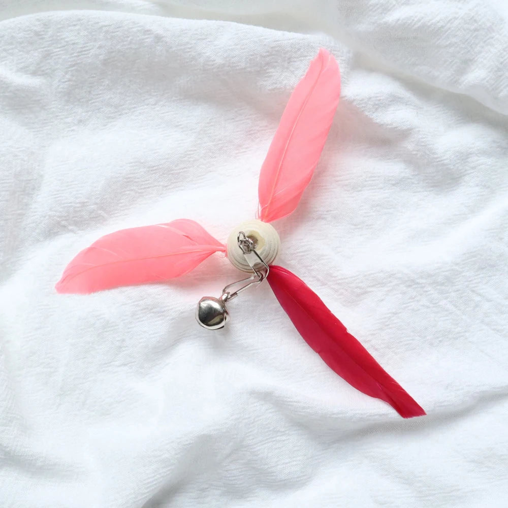 Colourful Feather Windmill Cat Teaser Replacement Heads (4 Pack)