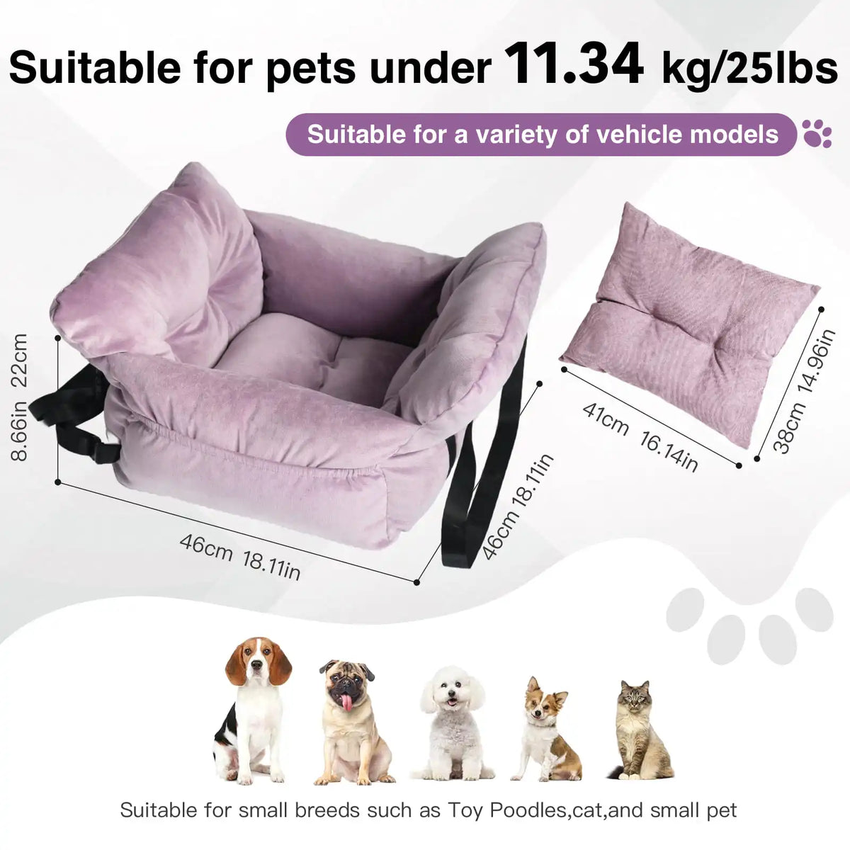 Foldable Pet Car Travel Bag