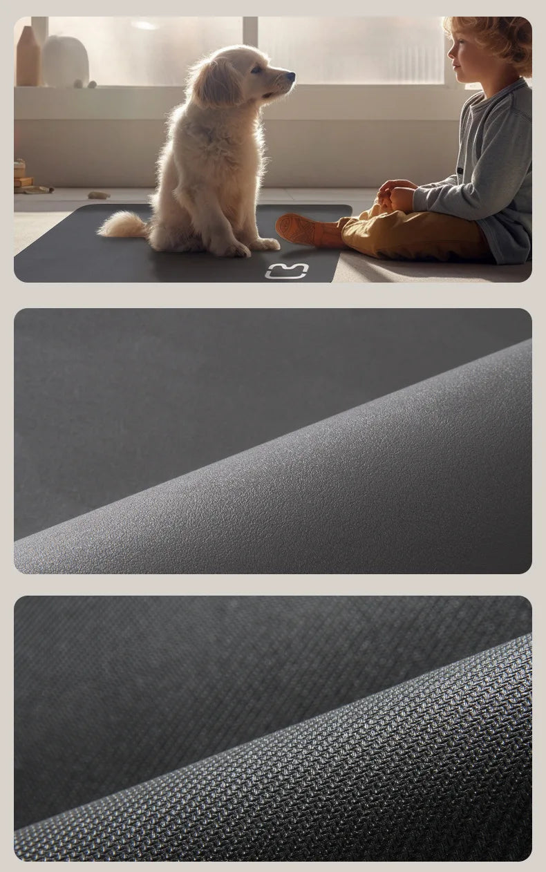Absorbent Pet Feeding Mat with Waterproof Backing