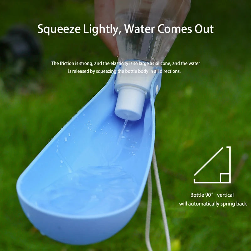 Portable Dog Water Bottle with Bowl