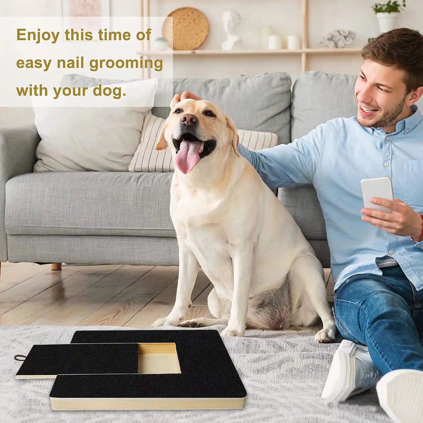 Wooden Dog Nail Scratch Board – Self-Filing Nail Trimmer