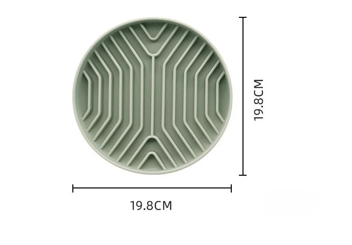 Silicone Slow Feeder Bowl with Non-Slip Mat for Dogs & Cats