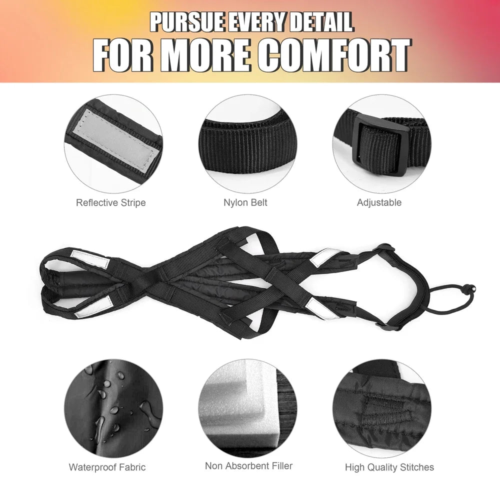Reflective Padded Dog Sledding Harness for Medium & Large Dogs