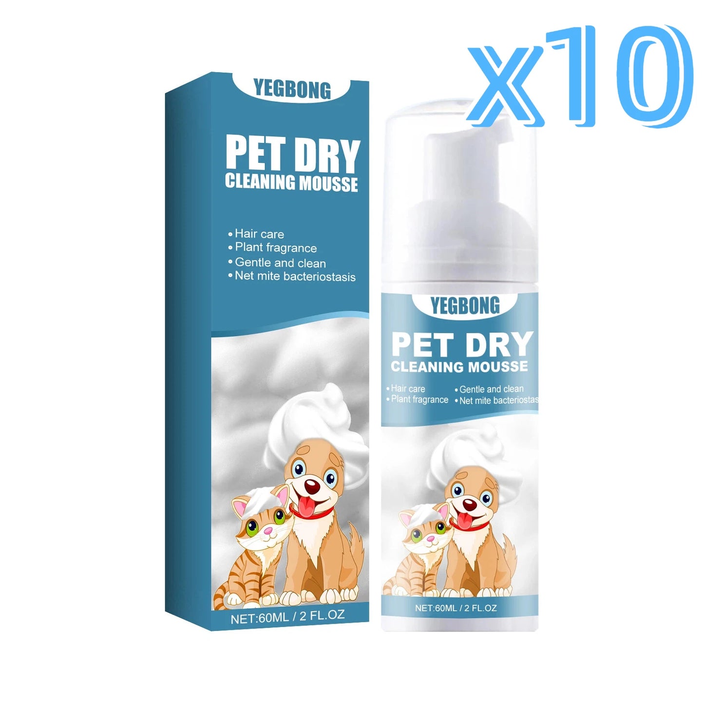 Waterless Pet Shampoo Foam Mousse — No Rinse Odour Control for Cats & Dogs