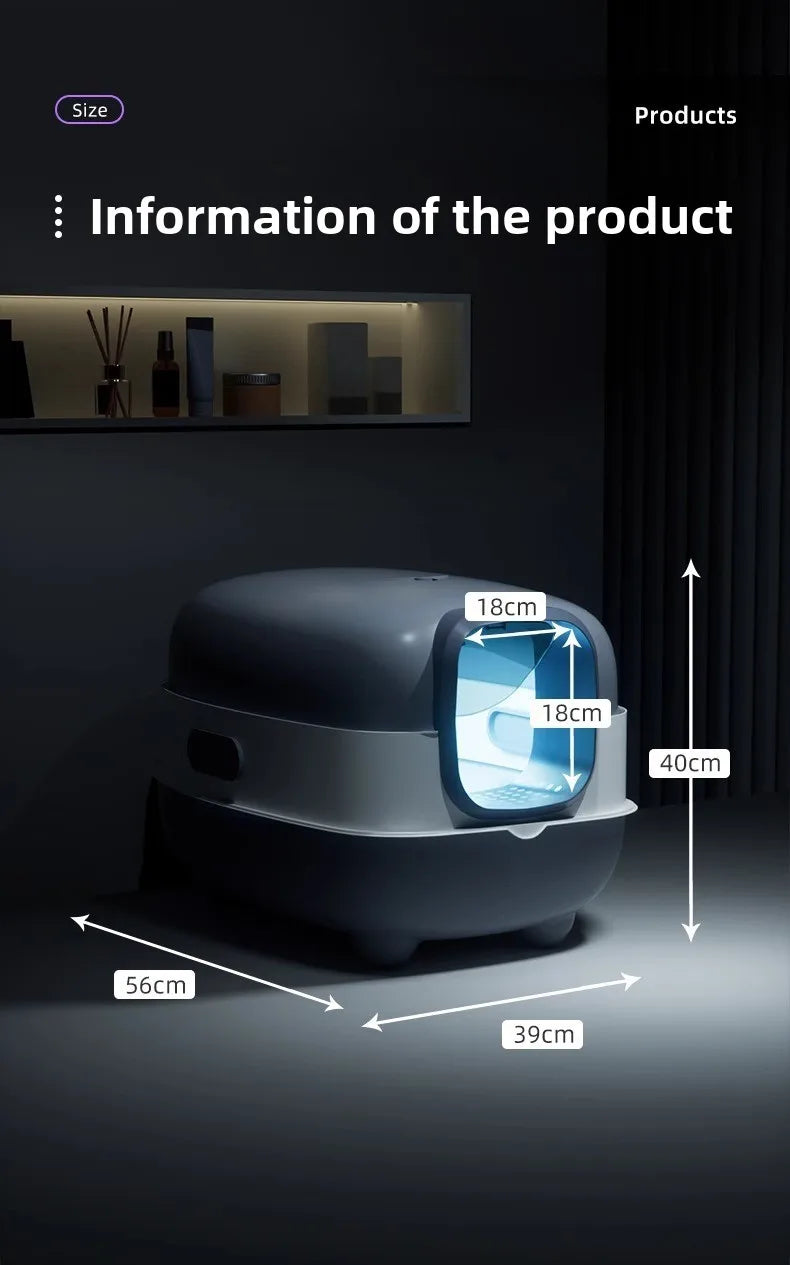 Smart App-Controlled Self-Cleaning Cat Litter Box XXL with UV Sterilisation & Odour Control